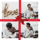 valentijnskaart strik met 4 fotos